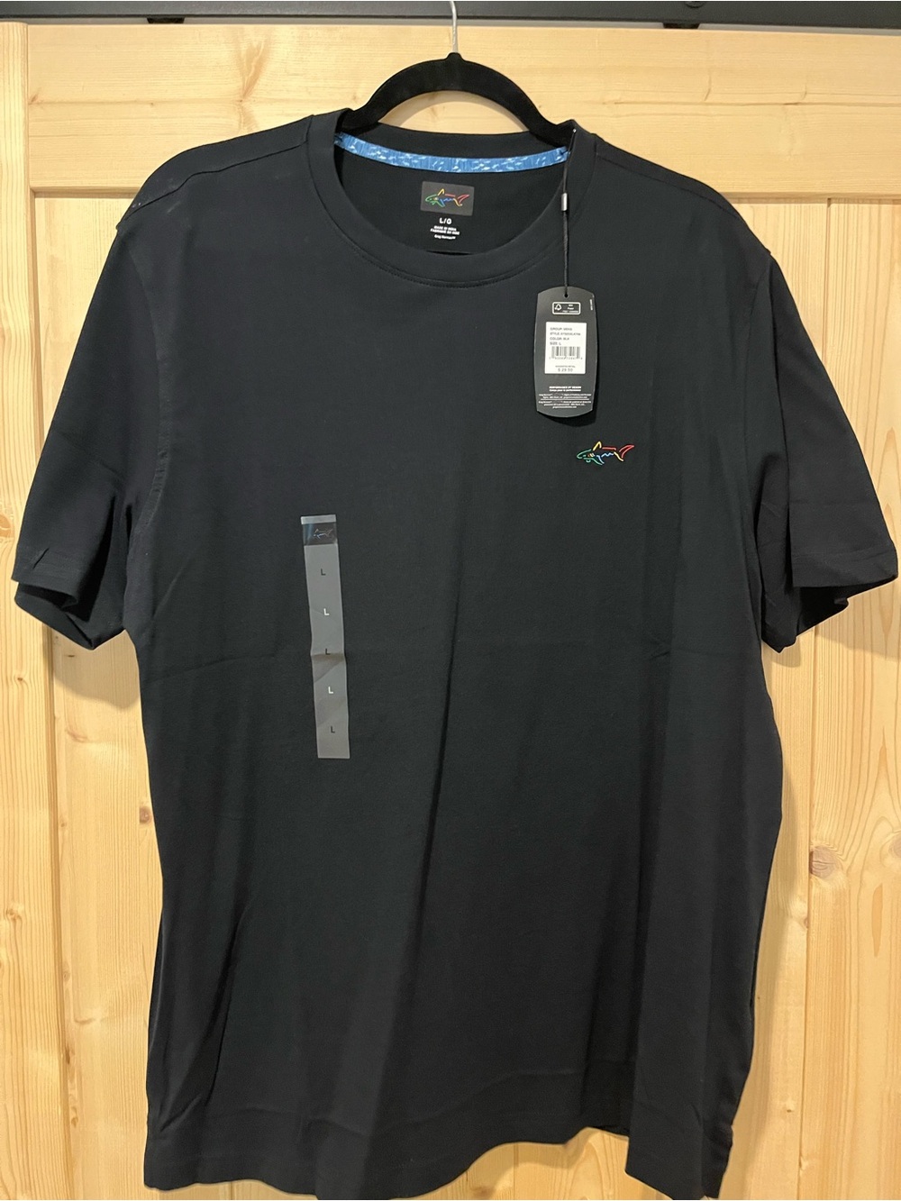 Greg Norman SOFT COTTON SHARK TEE Black Large